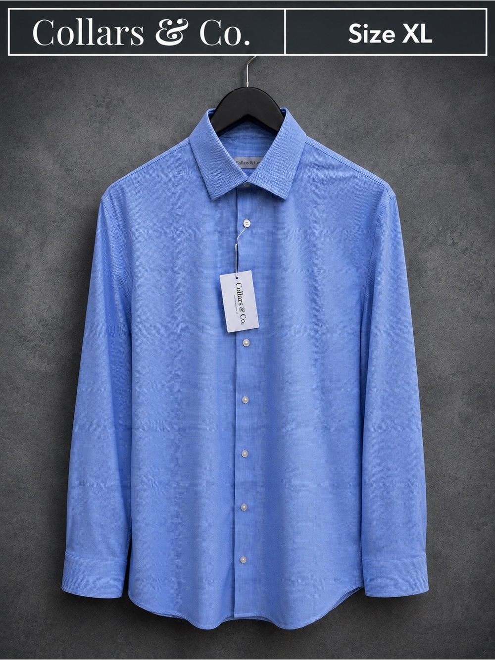 Collars & Co. Blue Performance Dress Shirt XL NWT